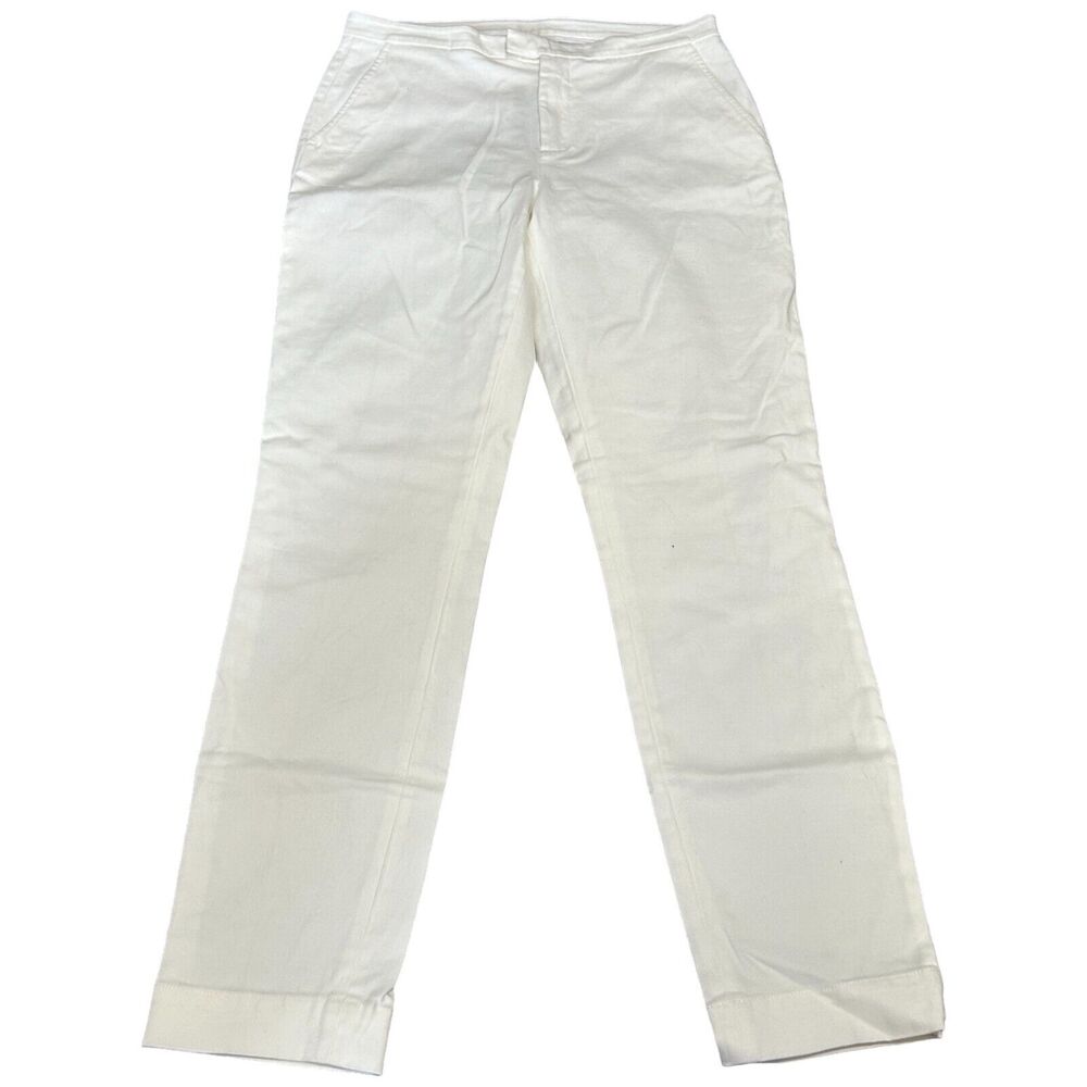 Atm Anthony Thomas Melillo Ankle Pants Womens 6‎ White Cotton Stretch Twill Slim